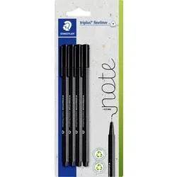 Staedtler triplus 334-9 BK4 Fineliner 4 St.