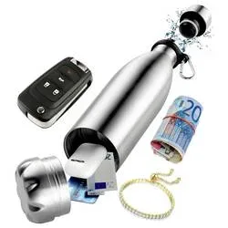 kh-security 370216 Dosensafe Safe (Ausführung: Edelstahlflasche) silber