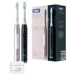Braun Oral-B Pulsonic Slim Luxe 4900 rose gold/matte black Oral B Elektrische Zahnbürste Schallzahnbürste Rosé Quarz,