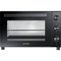 Severin 2076 Minibackofen mit Grillspieß, Timerfunktion, Temperaturvorwahl, Umluft-Funktion, mit Pizzastein 46 l