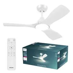 Philips LED Olas Deckenventilator 30 W mit Fernbedienung, Dimmbar