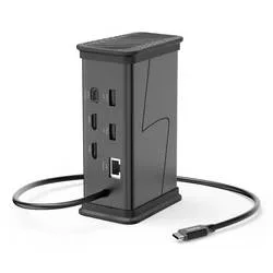 Hama USB-Hub Connect2Office Black USB-C® Power Delivery