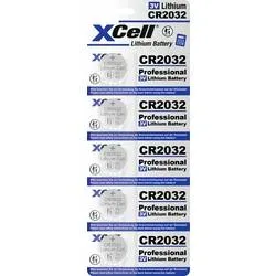 XCell, 5er-Set Lithium-Knopfzelle CR2032, 3V / 220mAh