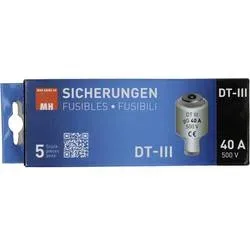 Max Hauri AG, Max Hauri Sicherung 40A träge 500V Dt-Iii / 5 Stück