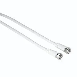 Hama, HAMA 205038 CABLE SAT M/M 3M - SAT-Anschlusskabel (Weiss)