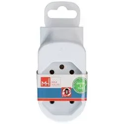 Max Hauri AG, Max Hauri Abzweigstecker Adapt 2+1x Typ 13 weiss drehbar Green+Fair