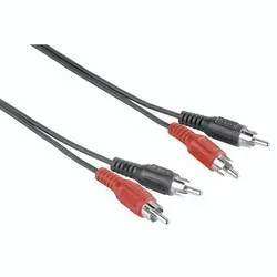 Hama, HAMA 205087 RCA 2XM/2XM 5M - Cinch-Kabel (Schwarz)