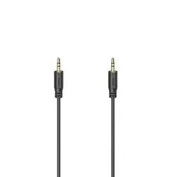 Hama, HAMA 200725 FLEXI-SLIM CABLE AUX3 M/M 0.75M - Klinkenkabel (Schwarz)