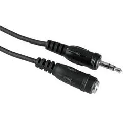Hama, HAMA 205104 AUX3 M/F 2.5M - Klinkenkabel (Schwarz)