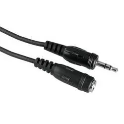 Hama, HAMA 205105 AUX3 M/F 5M - Klinkenkabel (Schwarz)