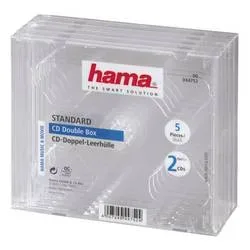 Hama, HAMA CD-Doppel-Leerhülle Standard - CD-Leerhülle (Transparent)