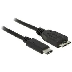 Delock USB-Kabel USB 3.2 Gen1 USB-C® Stecker, USB-Micro-B 3.0 Stecker 0.50 m Schwarz 83676