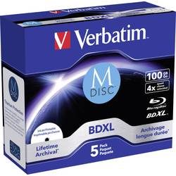 Verbatim, VERBATIM BD-R Jewel 100GB 43834 M-Disc IJ printable 5pcs