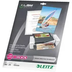 Leitz, LEITZ Laminiertasche A4 74820000 glanz, 125my 25 Stk