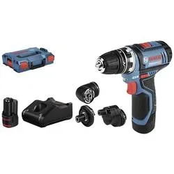 Bosch Professional GSR 12V-15 FlexiClick 06019F6000 Akku-Bohrschrauber 12 V 2 Ah Li-Ion inkl. 2. Akku, inkl. Ladegerät,