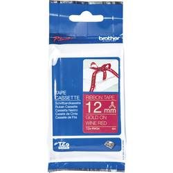 PTOUCH, PTOUCH Band, laminiert gold/rot TZe-RW34 PT-DV600VP 12 mm