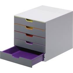 DURABLE, DURABLE Schubladenbox Varicolor 5 -C4 7605/27 farbige Griffe, 5 Schubladen