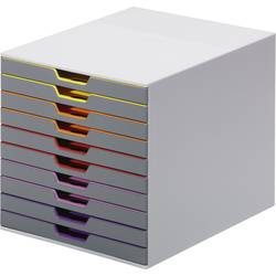 DURABLE, DURABLE Schubladenbox Varicolor 10 -C4 7610/27 farbige Griffe, 10 Schubladen