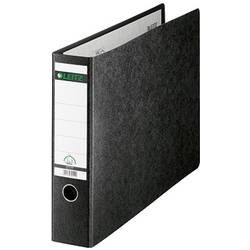 Leitz, Leitz 180° Ordner A3 80 mm Schwarz 2 Ringe 1073 Hartpappe Wolkenmarmor Querformat