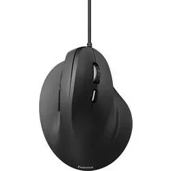 Hama, Hama ergonomische Maus "Ergonomische vertikale Maus für PC Laptop, mit Kabel, 1,8 m, Schwarz" USB  kabelgebunden Vorbeugung Tennisarm/Mausarm