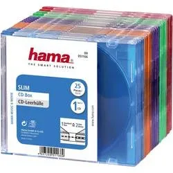 Hama CD Hülle Slim 00051166 1 CD/DVD/Blu-Ray Transparent-Blau, Transparent-Orange, Transparent-Violett,