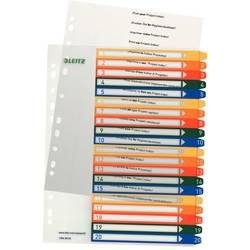 Leitz, LEITZ Register PC-beschriftbar A4+ 12960000 1-20 multicolor