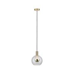 Paulmann Esben 79725 Pendelleuchte LED E27 20 W Transparent, Messing (gebürstet)