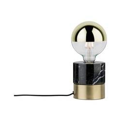 Paulmann Vala 79742 Tischlampe LED E27 20 W Schwarz, Marmor, Messing