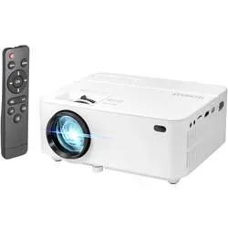 Technaxx Beamer TX-113 LED 1800 ANSI-Lumen 800 x 480 WVGA mit Fernbedienung, VGA Eingang, Integrierter Lautsprecher