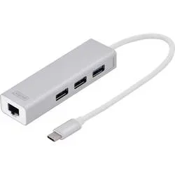 Digitus - USB 3.2 Gen 1-Hub (USB 3.0), Silber