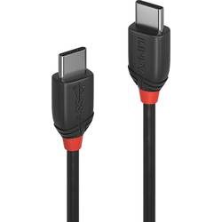 LINDY USB-Kabel USB 3.2 Gen2x2 USB-C® Stecker, USB-C® Stecker 0.50 m Schwarz beidseitig verwendbarer Stecker 36905