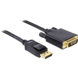 DeLock - Kabel DisplayPort 1.1 Stecker - DVI 24+1 Stecker Passiv 2 m, Schwarz, One Size