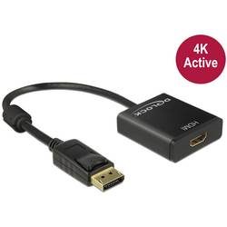 Delock DisplayPort / HDMI Adapterkabel DisplayPort Stecker, HDMI-A Buchse 0.20 m Schwarz 62607 vergoldete Steckkontakte