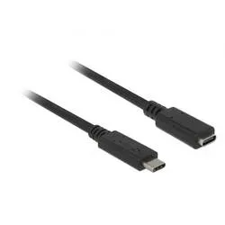 Delock USB-Kabel USB 3.2 Gen1 USB-C® Stecker, USB-C® Buchse 1.00 m Schwarz 85533