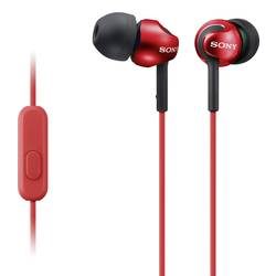 Sony MDR-EX110AP In Ear Kopfhörer kabelgebunden Stereo Rot Headset Handy