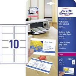 AVERY Zweckform, AVERY ZWECKFORM Visitenkarten doppels. 85x54mm C32016-25 Laser,220g,weiss 25Bl./10Stk.
