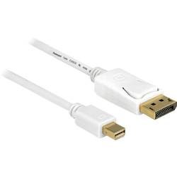 Delock Mini-DisplayPort / DisplayPort Adapterkabel Mini DisplayPort Stecker, DisplayPort Stecker 3.00 m Weiß 83483