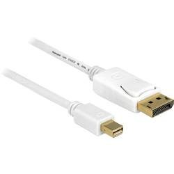 Delock Mini-DisplayPort / DisplayPort Adapterkabel Mini DisplayPort Stecker, DisplayPort Stecker 7.00 m Weiß 83485