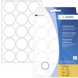 HERMA, HERMA Markierungspunkte 32mm 2270 weiss 480 St./32 Blatt