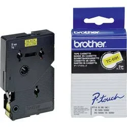 PTOUCH, PTOUCH Band, laminiert schwarz/gelb TC-691 PT-3000 9 mm