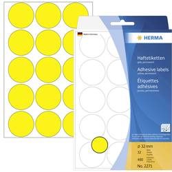 HERMA, HERMA Markierungspunkte 32mm 2271 gelb 480 St./32 Blatt