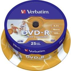 Verbatim, Verbatim DVD-R Bedruckbar 16x 4.7 GB 25 Stück