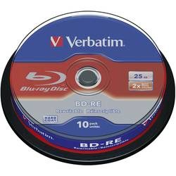 Verbatim - Blu-ray BD-RE 25 GB 10er Spindel 2x, Multicolor, 360X260X20MM