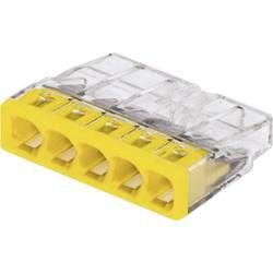 WAGO 2273-205-100 2273 Dosenklemme flexibel: 0.5-2.5 mm² starr: 0.5-2.5 mm² Polzahl: 5 100 St. Transparent, Gelb Piece