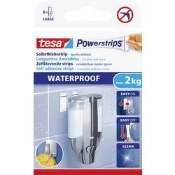 tesa, TESA Powerstrips Waterproof 597000000 weiss, Large, 6 St&uuml;ck