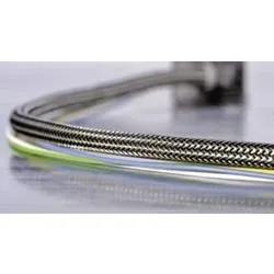 HellermannTyton 173-01200 HEGEMIP12-CUSP-L4 Geflechtschlauch Aluminium, Schwarz Polyester 10 bis 15 mm Meterware