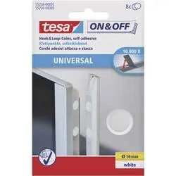 tesa, TESA Klettpunkte 16mm 552260000 weiss 8 St&uuml;ck
