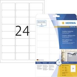 HERMA, HERMA Outdoor Etikett.PP 63,5x33,9mm 9532 weiss 240 St./10 Blatt