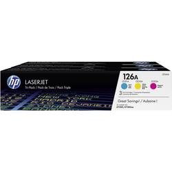 HP, HP 126A Original Tonerkartusche CF341A Cyan, Magenta, Gelb Multipack 3 Stück