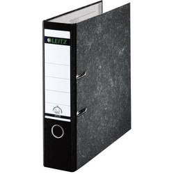 Leitz, Leitz 180° Ordner A4 82 mm Schwarz 2 Ringe 1080 Pappkarton Wolkenmarmor Hochformat